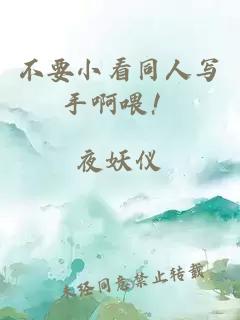 不要小看同人寫手啊喂！