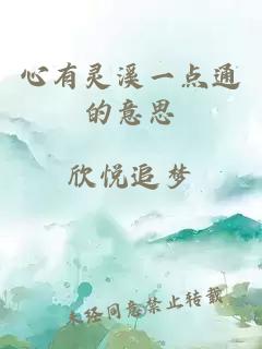 心有靈溪一點(diǎn)通的意思